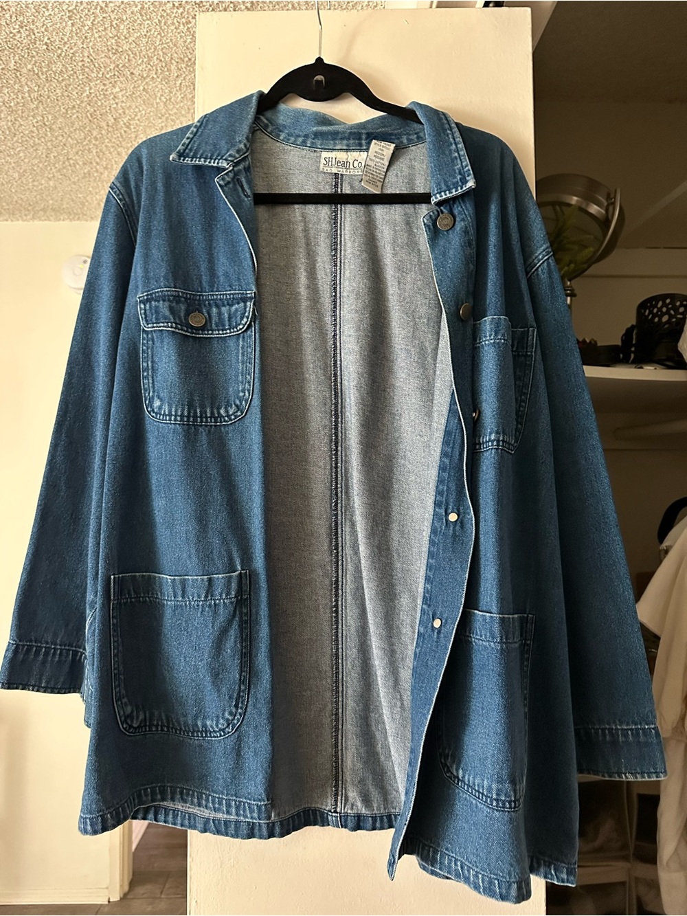 Sag Harbor Relaxed Blue Denim Chore Jacket